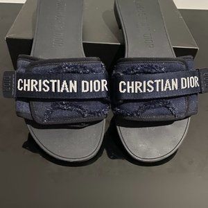 Dior Revolution Slide (Navy Blue & Cream)